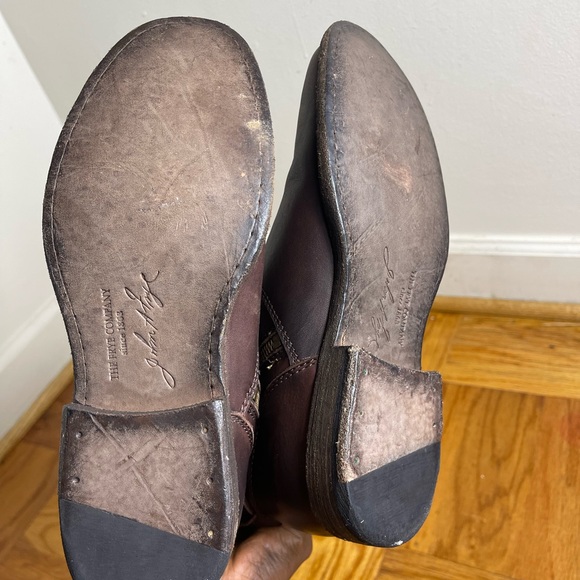 Frye Phillip Riding Tall Boots Dark Brown 9 - Picture 6 of 7